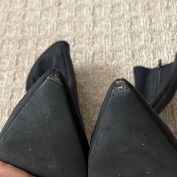 Jeffrey Campbell Siren sock boots pointy black chunky heel size 9 - Picture 10 of 12